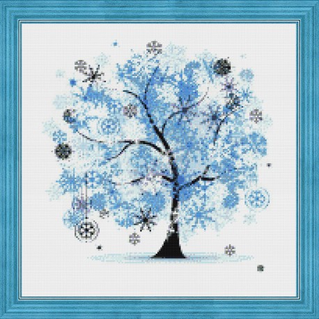 Deimantinis paveikslas New Year Tree AZ-351 Dydis: 44x43