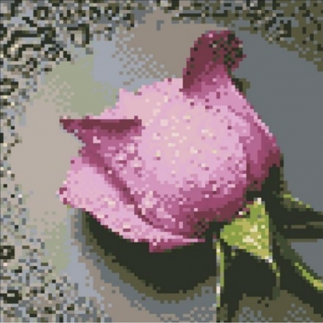 Diamond painting Pink Rose AZ-17 Size: 22х24