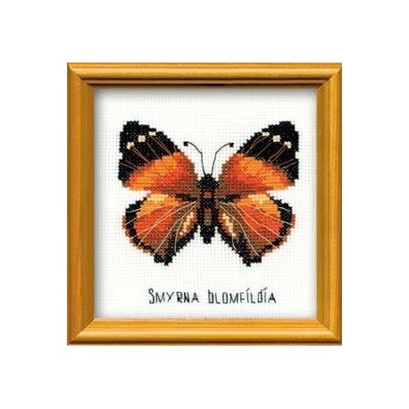 RIOLIS - Happy Bee - Siuvinėjimo rinkinys „Oranžinis drugelis“ HB094 (13x13 cm)