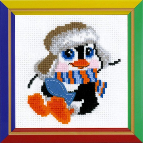 RIOLIS - Happy Bee - Siuvinėjimo rinkinys „Pingvinukas“ HB158 (15x15 cm)