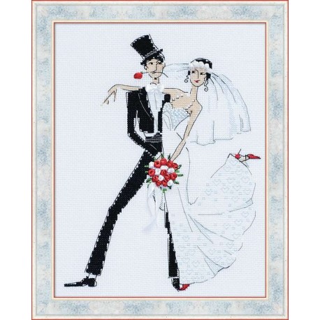 RIOLIS – Create It Yourself – Siuvinėjimo rinkinys „Vestuvinis tango“ 1179 (20x26 cm)