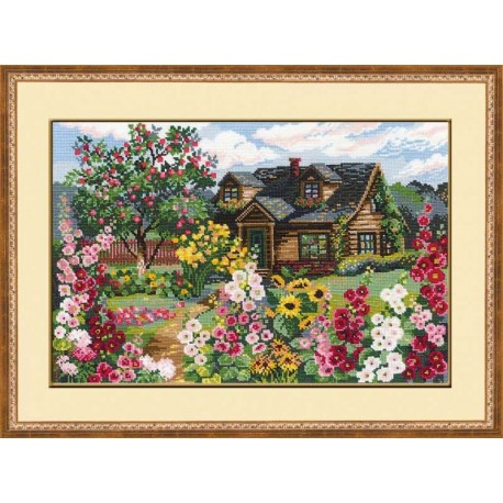RIOLIS – Create It Yourself – Siuvinėjimo rinkinys „Gėlėtas sodas“ 978 (38x26 cm)
