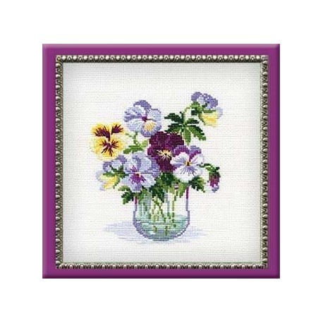 Pansies - Cross Stitch Kit from RIOLIS Ref. no.:835