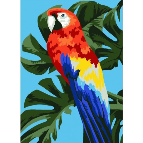 Tapybos pagal skaičius rinkinys: Macaw 16.5x13 cm MINI123