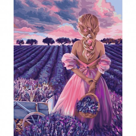 Paint by number kit: J039 Lavender Paradise 40*50
