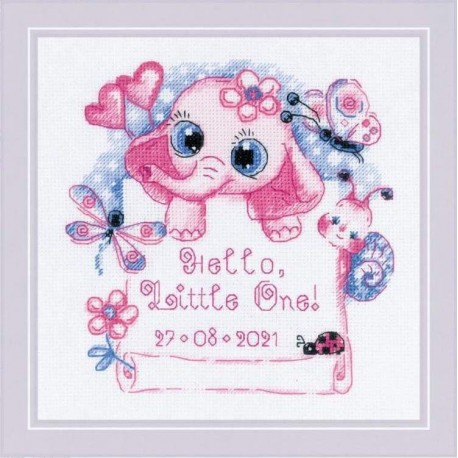 Hello, Little One! (for a girl) cross stitch kit by RIOLIS Ref. no.: 1934