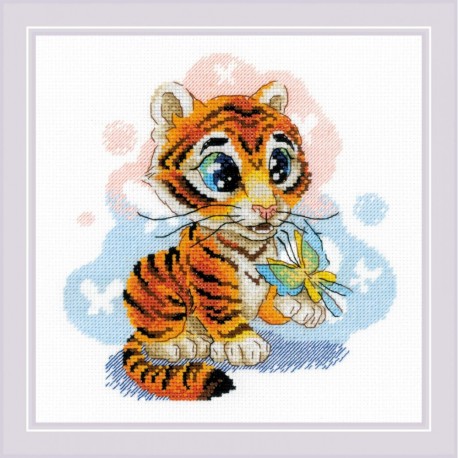 Curious Little Tiger cross stitch kit by RIOLIS Ref. no.: 1976