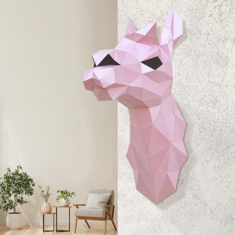 3D Papercraft Kit Lama (pink) PP-1LAM-PIN