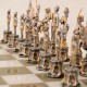 Franz Joseph I Emperor of Austria: Luxurious Chess Set From Bronze Finished Using Real 24k Gold