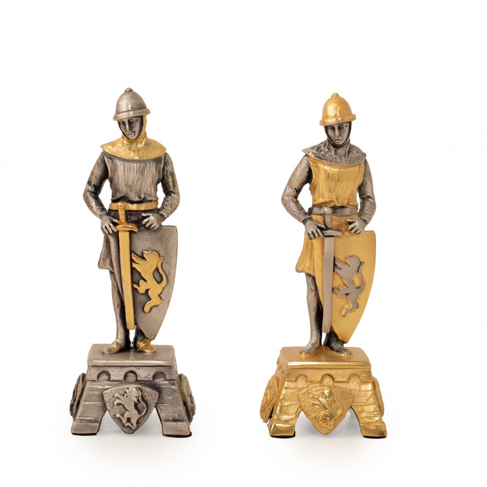 Medieval Venetian Period Gold and Silver Themed Chess Set