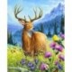 Diamond painting kit Noble Deer WD2496