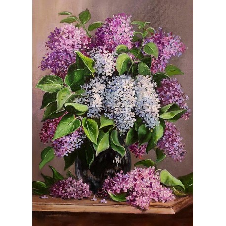 Deimantinis paveikslas A bouquet of lilacs 50*70 cm WD2663