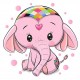 Deimantinis paveikslas Pink Elephant WD2480