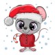 Deimantinis paveikslas Christmas Mouse WD2478