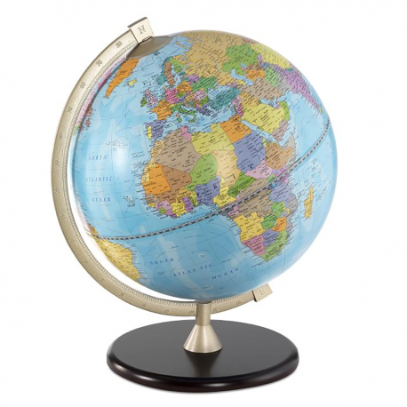 James Cook Globe With Political Map. Handmade Quality From Italy