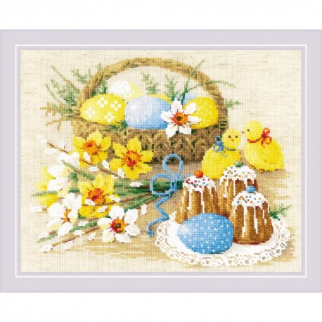 Easter Still Life with Chickens Siuvinėjimo rinkinys iš RIOLIS Nr.: 2007