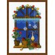 RIOLIS – Create It Yourself – Siuvinėjimo rinkinys „Žiemiškas langas“ 1592 (15 x 21 cm)