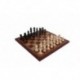 Classic Wooden Chess Pieces with Leather-like Material Chessboard. With Box.
