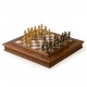 Solid Pewter Gold/Silver plated Chess with Marble Chessboard