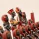 EGYPT: Beautiful Handpainted Chess Set with Leatherlike Gameboard