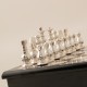 French Set: Solid Brass Chess Set with Glossy Wooden Chessboard