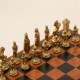 Mary Stuart Metal Chess Set with Leather-like Chessboard