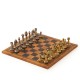 Solid Metal Chess with Leather-Like Ancient Map Board