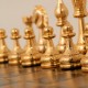 Solid Metal Real Gold/Silver Chess Set with Gameboard/Box