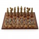 Caesar: Metal Chess Set with Leather-like Chessboard