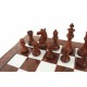 Classic Superior Chess Pieces with Brown/White Marble Chessboard