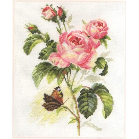 Alisa Siuvinėjimo rinkinys "Rožė ir drugelis" 2-13 (17x25 cm)