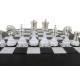 Gold & Silver Plated Brass Chess Pieces with Luxurious Black Wooden Chessboard
