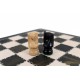 Modernūs MEDINIAI šachmatai su tikros odos rankų darbo žaidimo lenta