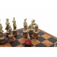 NAPOLEON Chess Set from Metal & Wood with Chessboard in Globe Finish
