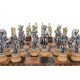 NAPOLEON Chess Set from Metal & Wood with Chessboard in Globe Finish