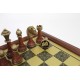 CLASSIC CHESS SET: Metal & Wood Pieces with Brass Effect Wooden Chessboard