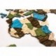 Sienos dekoracija: Medinis Daugiaspalvis L (60х105 сm) Pasaulio Žemėlapis