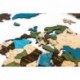 Sienos dekoracija: Medinis Daugiaspalvis XXL (100х181сm) Pasaulio Žemėlapis