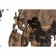 Sienos dekoracija: Medinis Tamsus L (60х105 сm) Pasaulio Žemėlapis