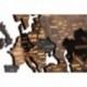 Sienos dekoracija: Medinis Tamsus L (60х105 сm) Pasaulio Žemėlapis