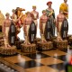 BRITANIJA prieš ZULUS: šachmatai su odos pakaitalo žaidimo lenta + dėžė + ŠAŠKĖS