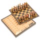 BRITANIJA prieš ZULUS: šachmatai su odos pakaitalo žaidimo lenta + dėžė + ŠAŠKĖS