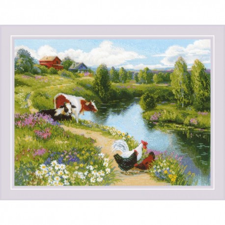 By the River. Cross Stitch kit by RIOLIS Ref. no.: 2101