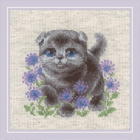 Lop-eared Kitten. Cross Stitch kit by RIOLIS Ref. no.: 2120