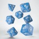 Classic Runic Dice Set blue and white