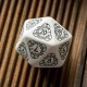 D20 Level Counter Dice white and black