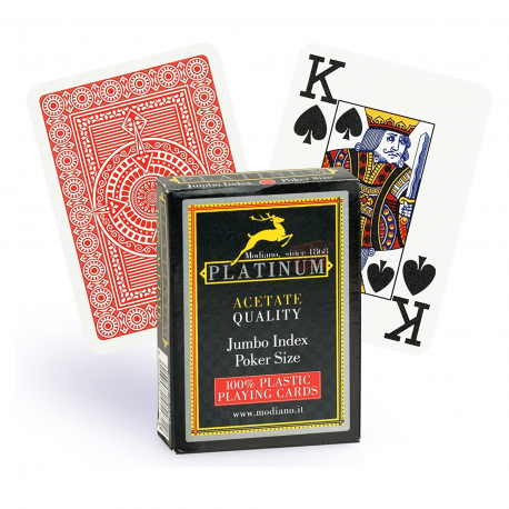 Modiano Ramino Acetate Quality playing cards (red)