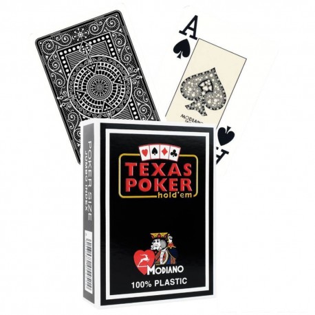 Texas Poker Hold Em žaidimo kortos (juodos)