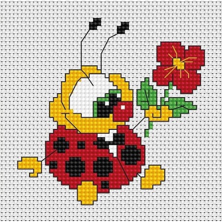 Ladybug SB062 - Cross Stitch Kit by Luca-s