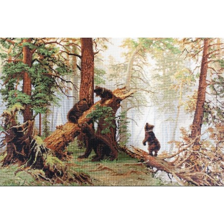 RARE find: Morning in a Pine Forest SB452 - Cross Stitch Kit by Luca-s